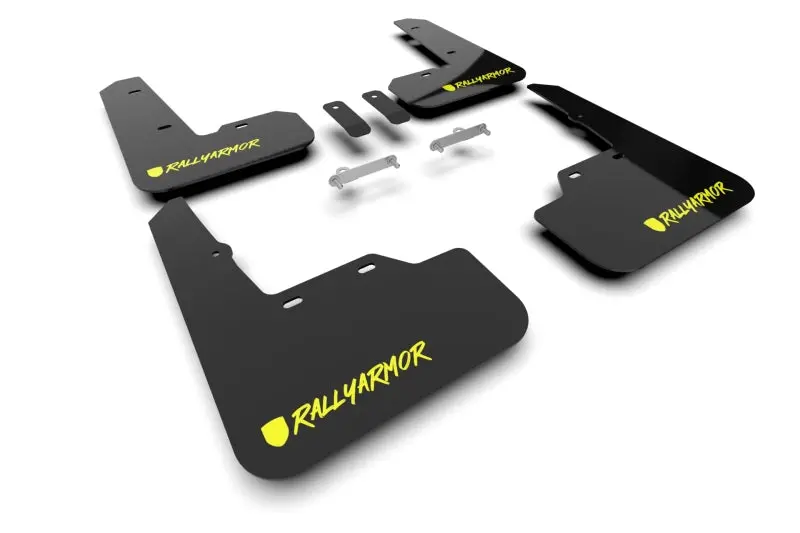 Rally Armor Ur Mud Flaps For 2022+ Subaru Wrx – Black With Light Green Altered-Font Logo 1