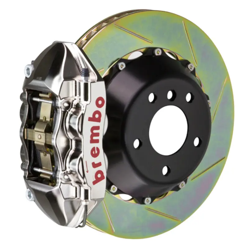 Brembo 08-13 M3 Rear Gtr Bbk 4 Piston Billet 380X28 2Pc Rotor Slotted Type1 - Nickel 1