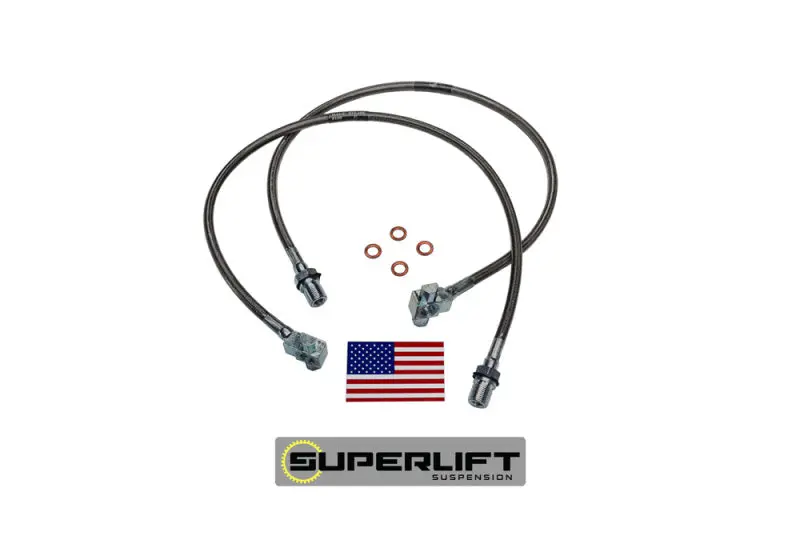 Superlift Bulletproof Brake Hose Pair For 1971–1978 Gm Pickups, Blazers & Suburbans With 8–12 Inch Lift Kits 1