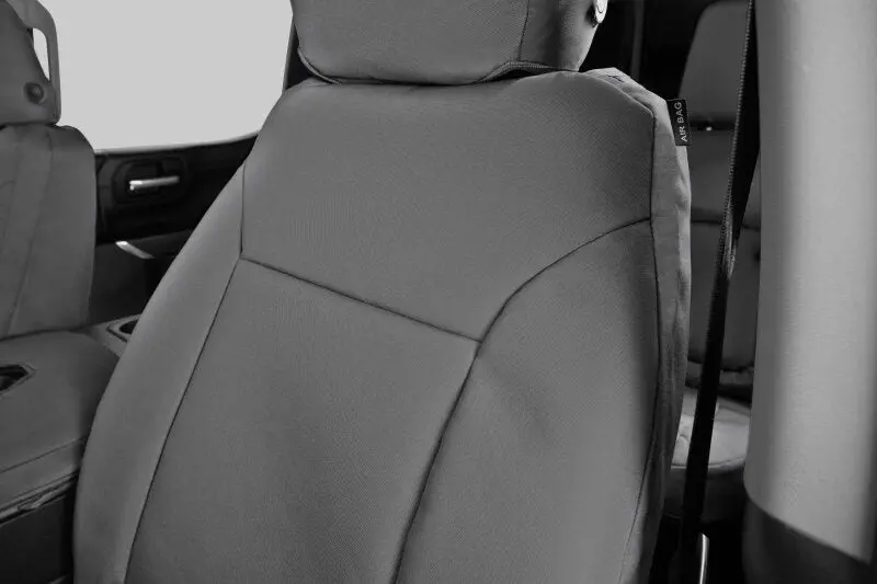 Covercraft Endura Precisionfit Front Row Seat Covers For 2021–2024 Jeep Grand Cherokee – Silver/Silver 1