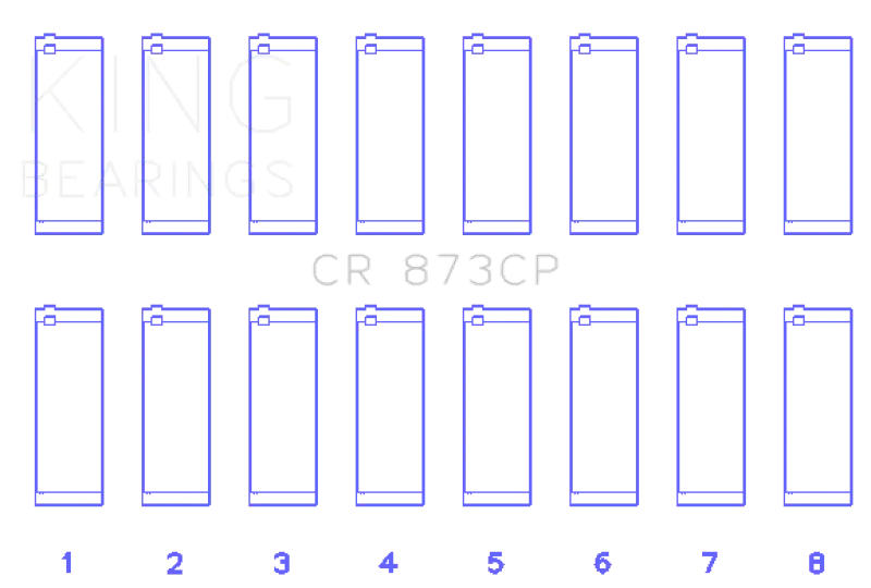 King Engine Bearings Gm 379/395 16-Valve Connecting Rod Bearing Set — Oversize +0.50Mm 2