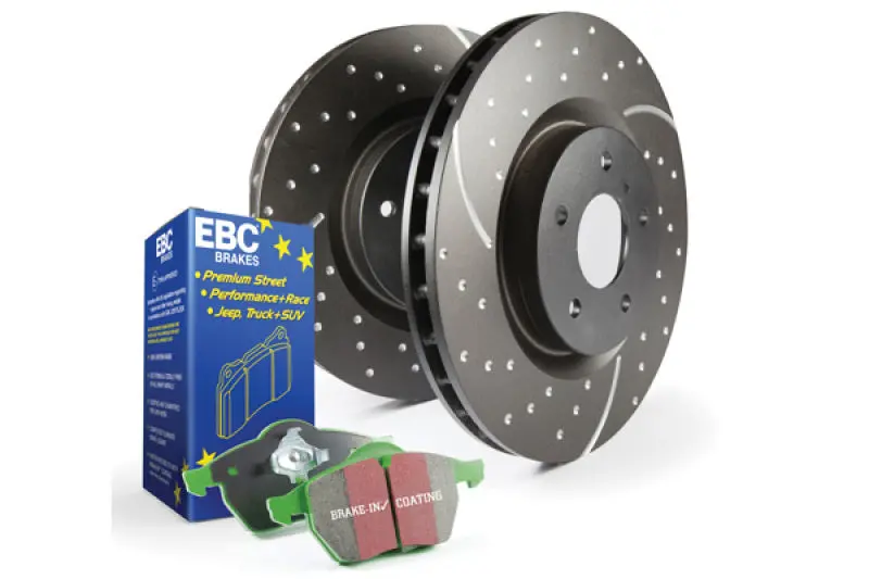 Ebc S10 Greenstuff Brake Pad & Gd Drilled Rotor Kit 2