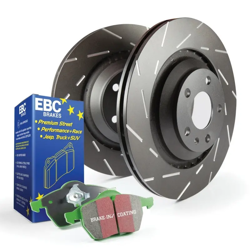 Ebc S2 Brake Kit: Greenstuff Pads + Usr Drilled & Slotted Rotors 1
