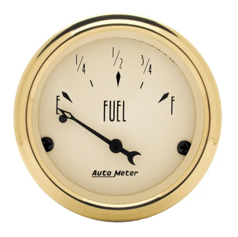 Autometer Gauge Fuel Level 2-1/16In. 0 Ohm(E) To 90 Ohm(F) Elec Golden Oldies 1
