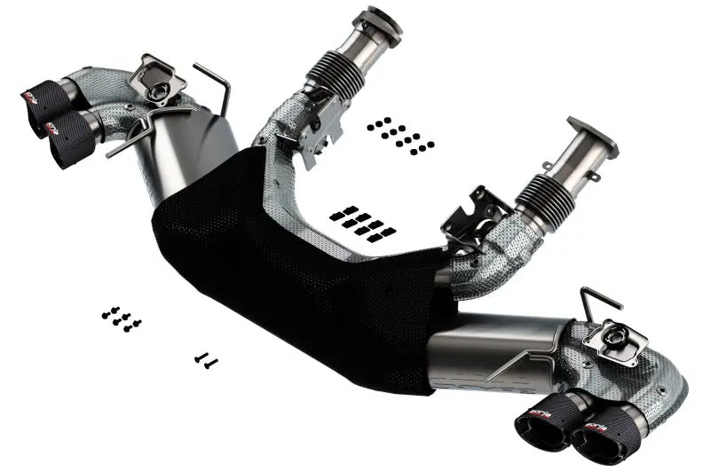 Borla S-Type Dual Exhaust System For 2020 Chevrolet Corvette C8 – 6.2L, Angle-Cut Carbon Fiber Tips 1