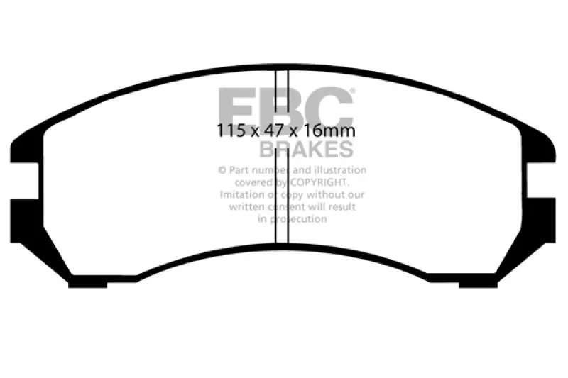 Ebc Redstuff Front Brake Pads For 1986–1987 Nissan Pulsar Nx 1.6 Se 1