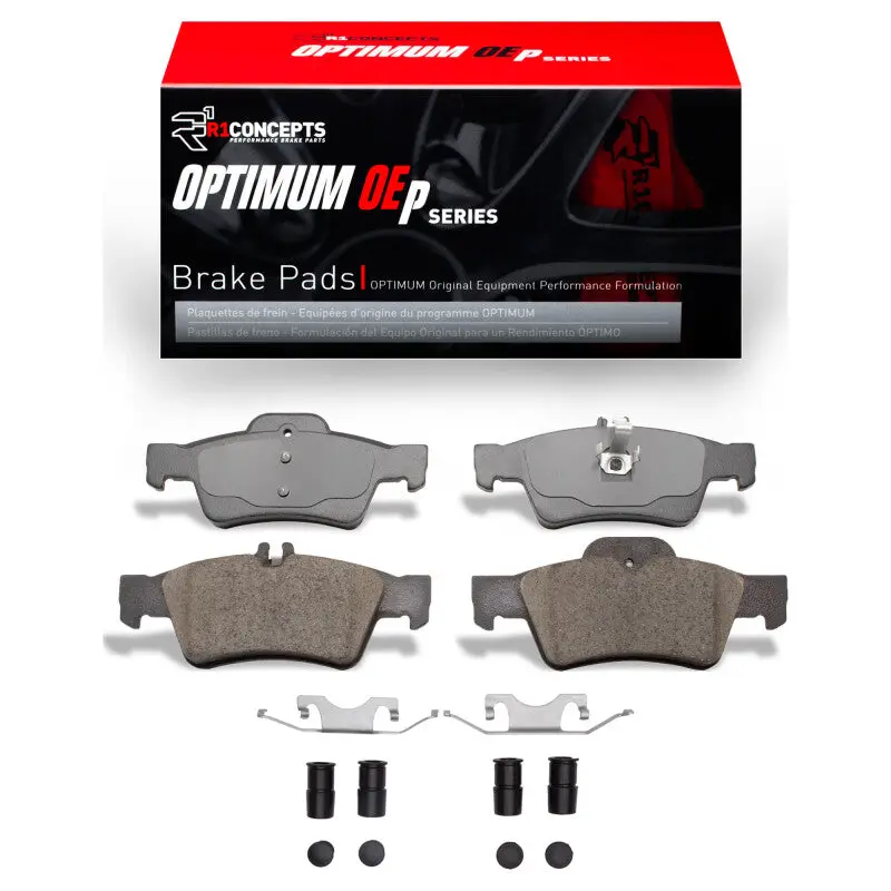 R1 Optimum Oe Brake Pad & Hardware Kit – Rear, Direct Replacement For 2009–2018 Mercedes-Benz Cls400 1