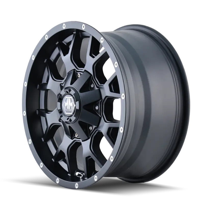Mayhem 8015 Warrior Matte Black Wheel — 17X9, 8X180 Bolt Pattern, +18Mm Offset, 124.1Mm Hub Bore 1
