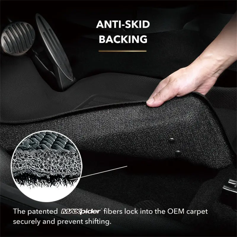 Maxipder 3D Custom Floor Mats For 2023 Toyota Gr86 And Subaru Brz – Kagu Black, Second Row 2