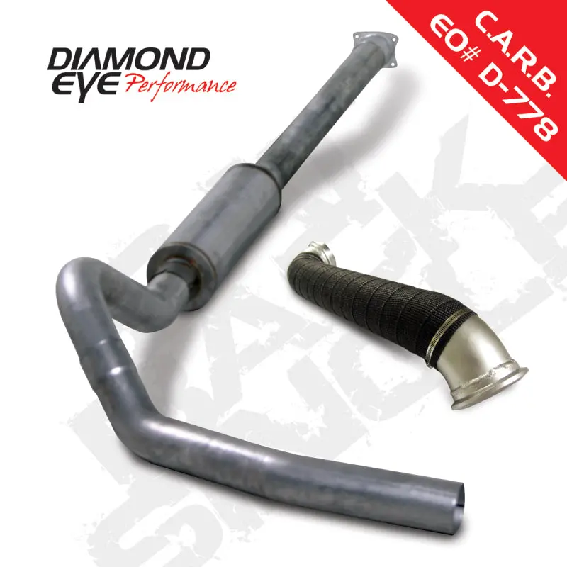 Diamond Eye 4-Inch Cold-Bore Stainless Steel Exhaust Kit With Tdp Muffler – Fits 2004–2005 Chevy/Gmc 6.6L Duramax 2500/3500 1