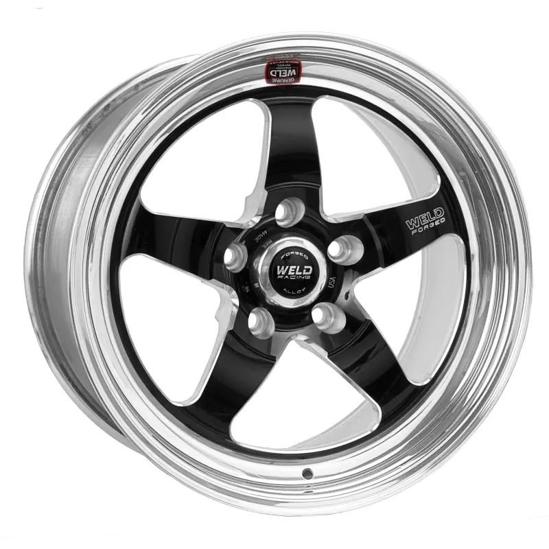 Weld S71 Forged Aluminum Wheel – 18X13In, 5X4.75 Bolt Pattern, 6.6In Backspace, Black (High-Pad, Non-Beadlock) 1