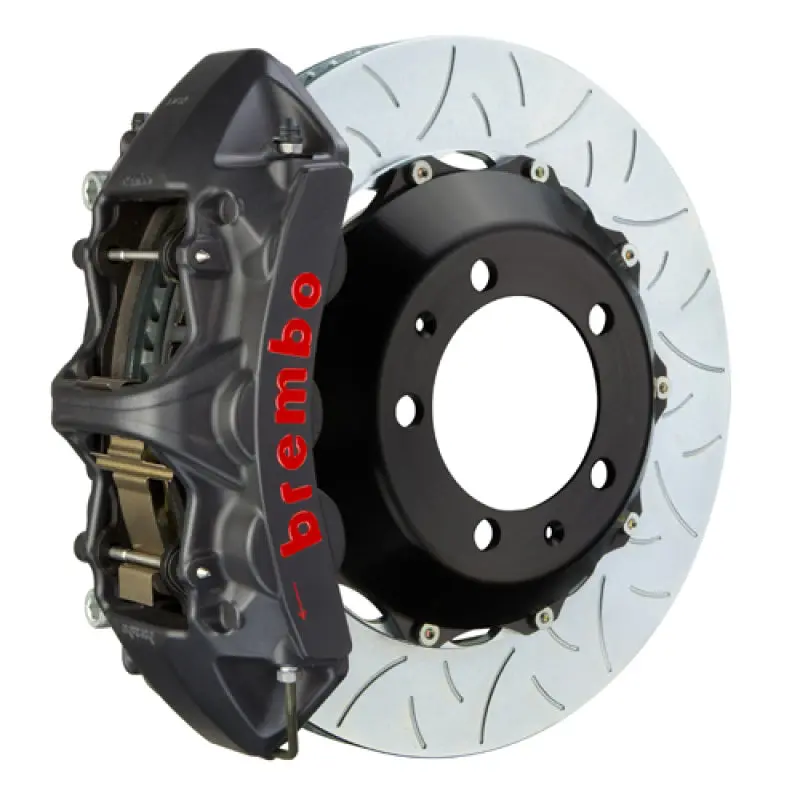 Brembo Gt Sport Brake Kit For 2005–2008 Porsche 997.1 Carrera 2 — Front Slotted Rotors (355X32Mm), 6-Piston Calipers, Black Finish 1