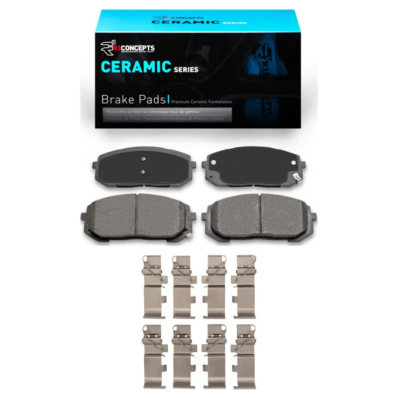 R1 Ceramic Brake Pad & Hardware Kit For 2020–2025 Hyundai Sonata Front Axle 1