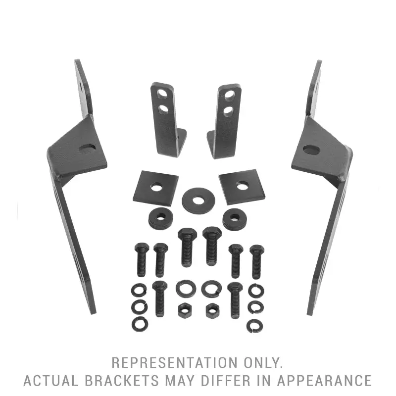 Go Rhino Rc3/Rc4 Load-Rated Brackets For 2010–2018 Ram 2500/3500 — Textured Black (Excludes Parksense-Equipped Models) 1