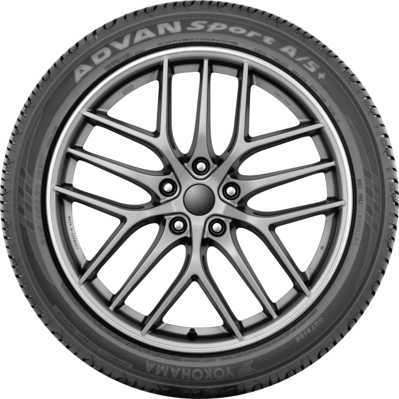 Yokohama Advan Sport A/S+ High-Performance Tire – 235/45R17, Load Index 97 (1609 Lbs), Speed Rating W 1