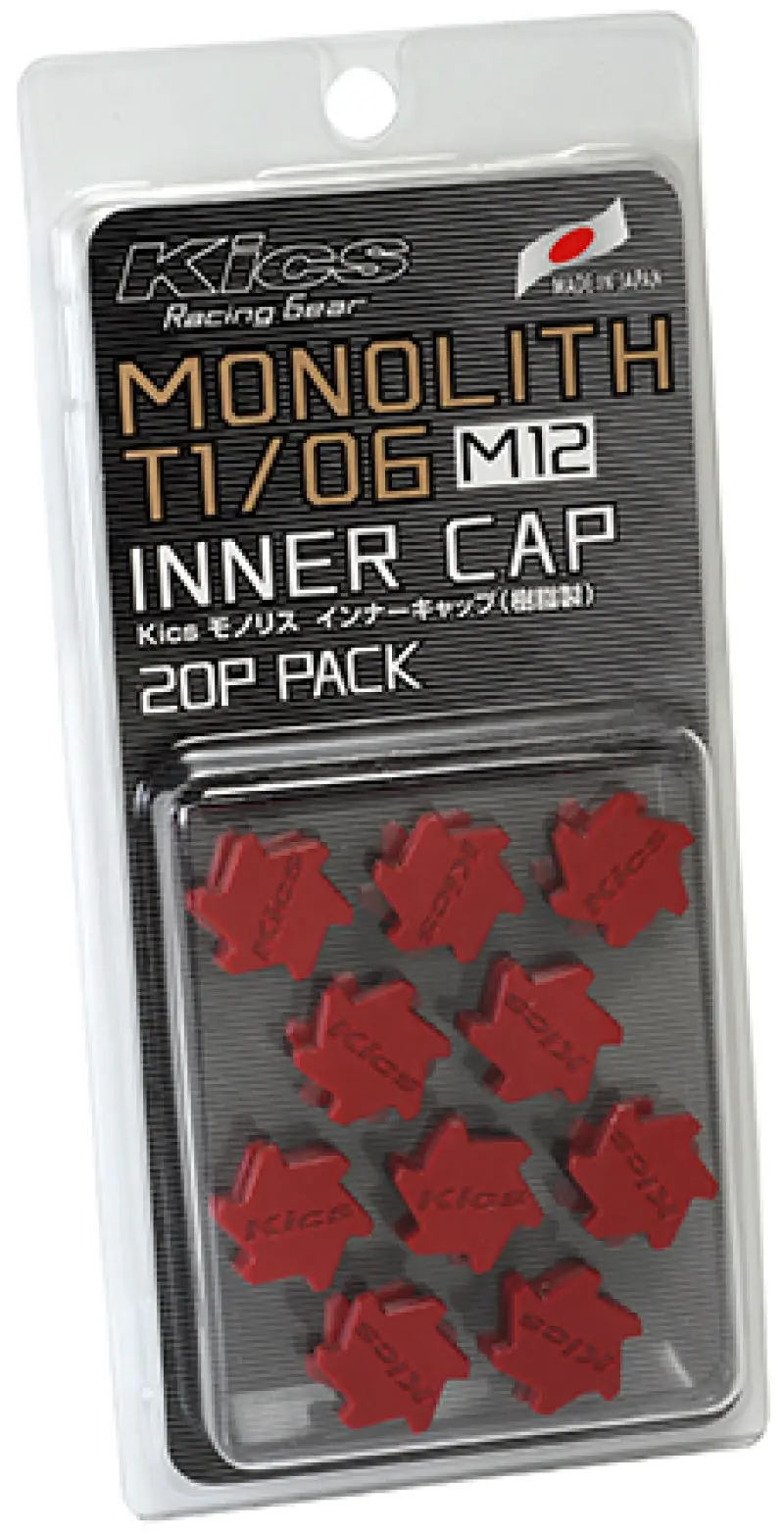 Project Kics M12 Monolith Red Lug Cap Pack — 20-Piece Set, Exclusive To M12 Monolith Wheel Lugs 1