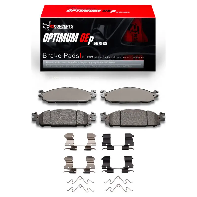 R1 Optimum Oe-Style Front Brake Pad & Hardware Kit For 2011–2019 Ford Taurus (Non-Sho) 1