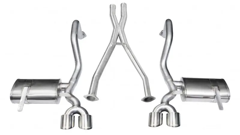 Corsa Xtreme Cat-Back Exhaust System – Polished Stainless Steel, Xo Design, Fits 1997–2004 C5 Corvette Z06 5.7L V8 1