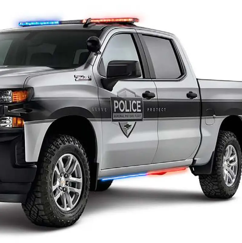 Putco E-Blade Sideliner Rocker Panel Kit With Red & Blue Led Lighting For 2019–2023 Dodge Ram 1