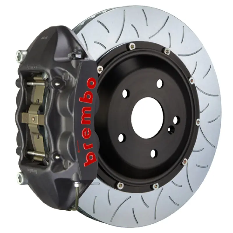 Brembo Rear Big Brake Kit For 1990–1996 Nissan 300Zx Gts – 4-Piston Calipers, 345X28Mm Slotted Two-Piece Rotors, Type-3 Black Finish 1