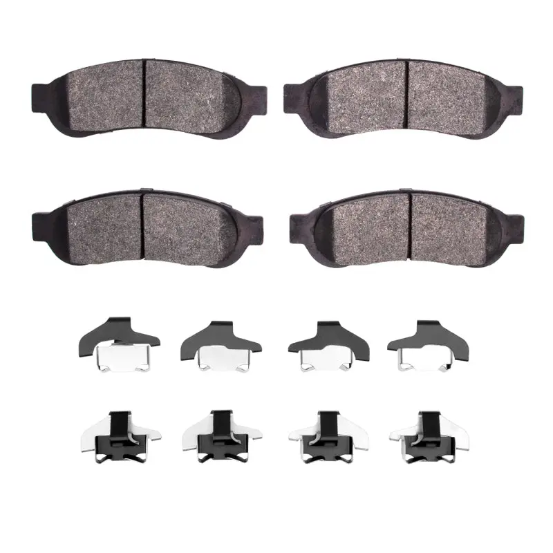R1 Semi-Metallic Rear Brake Pad & Hardware Kit For 2005–2010 Ford F-350 Super Duty 2Wd 1