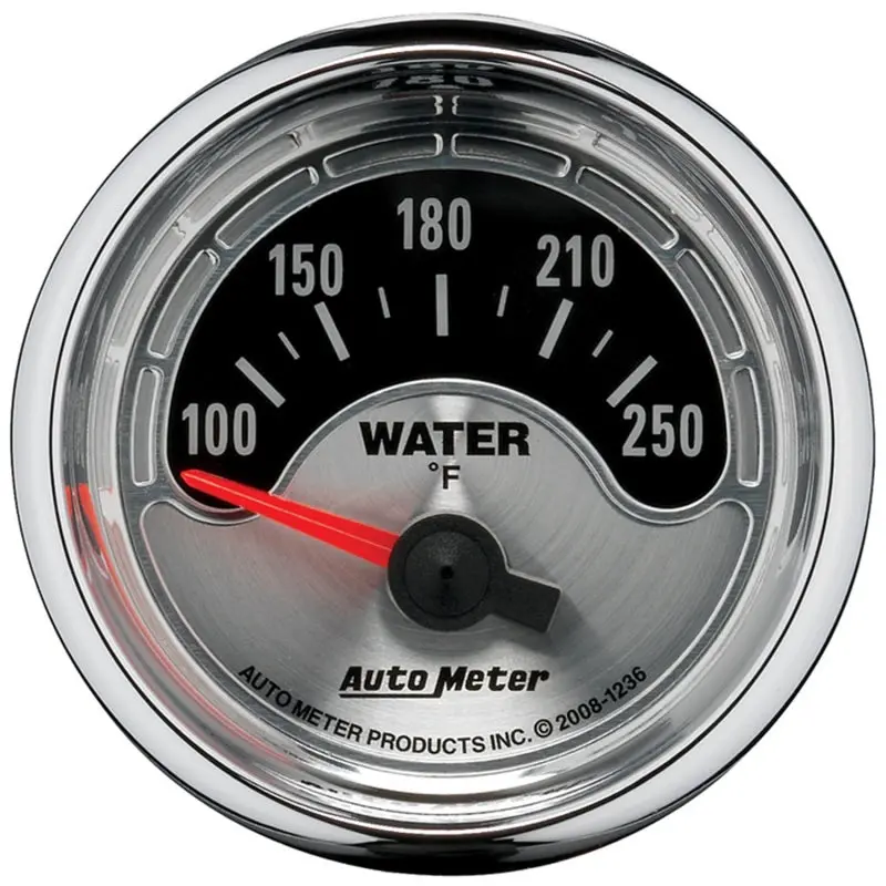 Autometer American Muscle 52Mm Electric Water Temperature Gauge – 250° Short-Sweep, F-Scale 1