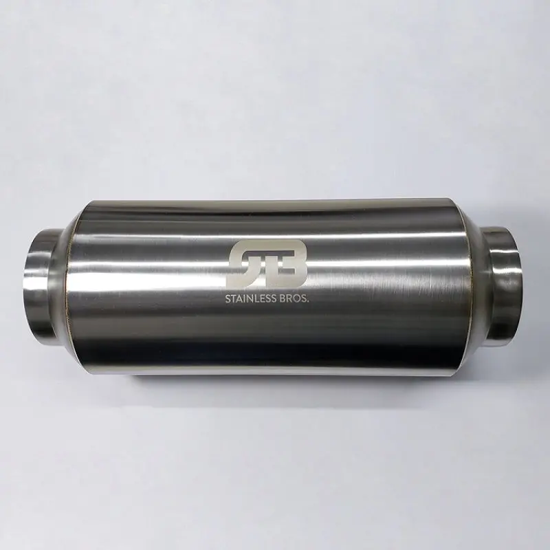 Stainless Bros Lightweight Muffler: 2.5-Inch X 17-Inch Oal, Matte Finish 1