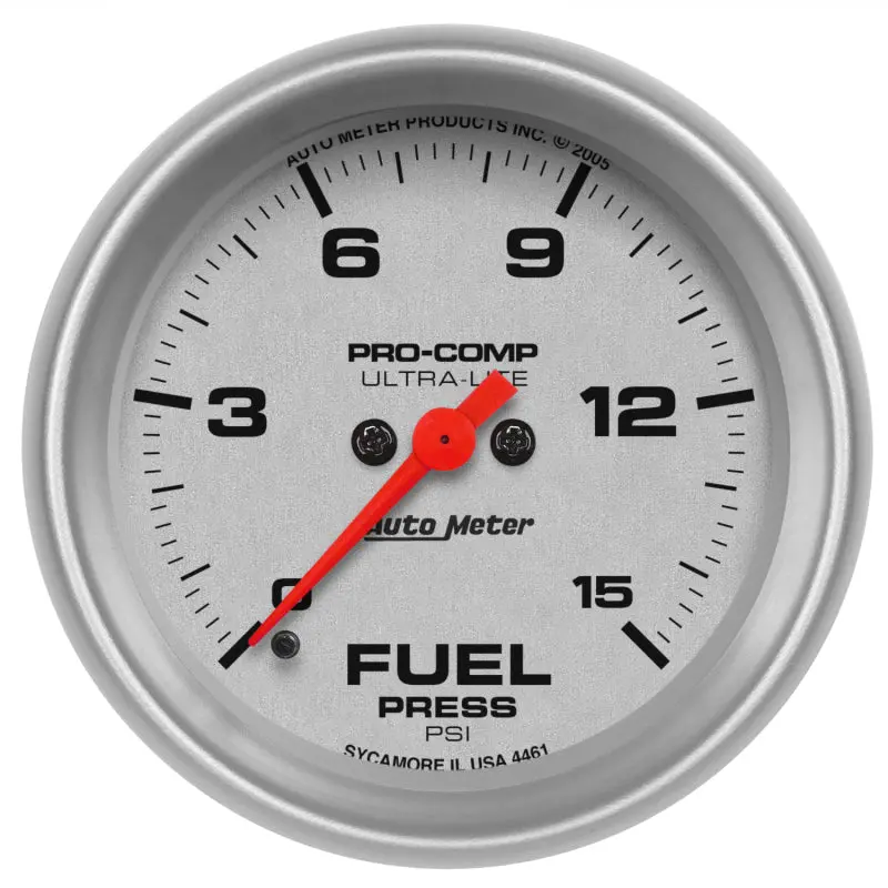 Autometer Ultra-Lite 2-5/8In Digital Fuel Pressure Gauge – 15 Psi Range With Stepper Motor 1