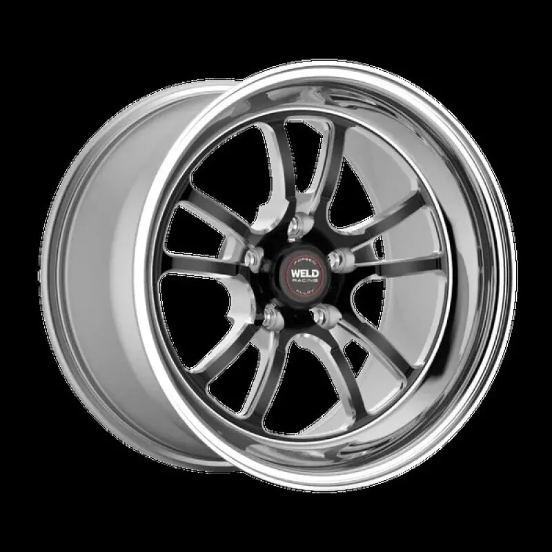 Weld S70 Rt-S Forged Aluminum Wheel: 17X7In, 5X114.3Mm Bolt Pattern, 4.2In Backspace, Black Center/Polished Lip 2