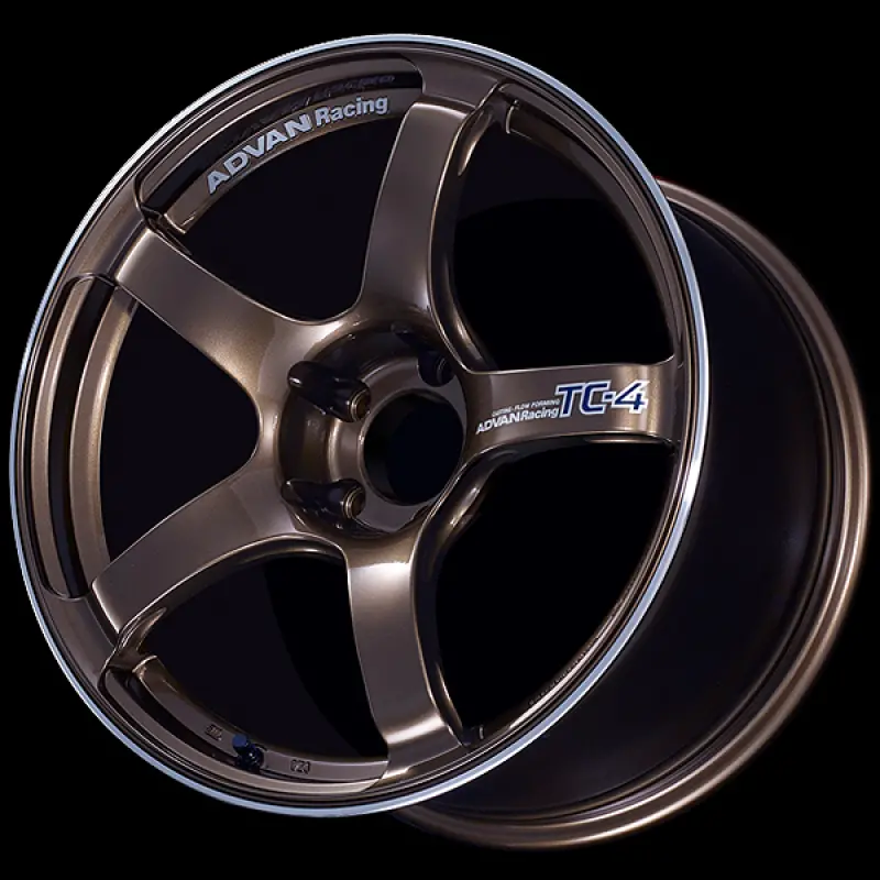 Advan Tc4 18X8.5 +51 5-114.3 Racing Umber Bronze & Ring Wheel 1